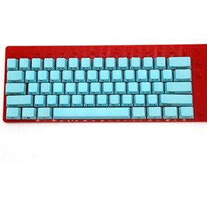 Lichtblauw Zij-Gedrukt Dikke PBT OEM Profiel 61 ANSI Keycaps voor MX-Schakelaars Mechanisch Toetsenbord (alleen Keycap)