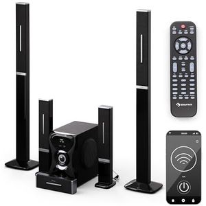 Auna - Geluidssysteem 5.1 - Home Cinema Set - Zwart - 120 W Uitgangsvermogen, Bluetooth, Karaoke-functie