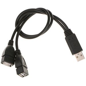NA USB 2.0 Mannelijk naar Dual USB Vrouwelijke Jack Y Splitter Hub Netsnoer Adapter Kabel