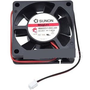 6020 Koeling MB60202V1-000C-A99 voor SUNON DC24V 1.80W 60 * 60 * 20MM vierkante ventilator 2-lijns voeding behuizing koeler