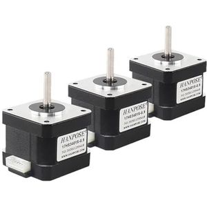 3 stuks 17HS3401S-0.9 graden 42 motor 1,3 A 28 N.cm stappenmotor Nema17 met 4 geleiders voor apparaten monitor 3D-printer