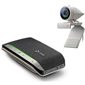 Poly Studio P5-kit met Poly Sync 20+ (Plantronics) – HD-videoconferentiecamera met 1080p – professionele webcam en intelligente draadloze conferentieluidsprekerkit met Bluetooth