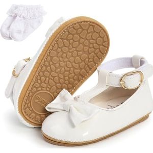 Baby meisjes prinses schoenen Baby eerste wandelschoenen Toddler Mary Jane schoenen Infant PU leer Prewalkers met sok voor 0-6 maanden