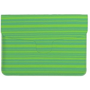 Groen gestreepte laptophoes, schattige laptophoezen 13 inch, gezwollen laptopbeschermhoes voor Apple Mac Pro/13"" MacBook Air 2022-2018, waterdicht