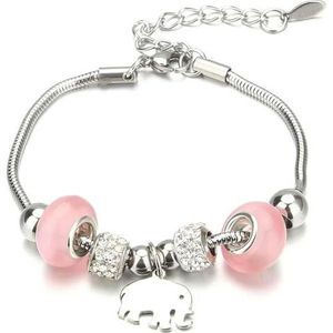 Levensboom vlinder bedelarmbanden kristal kralen armband vrouwen roestvrij staal armbanden & armbanden sieraden cadeau