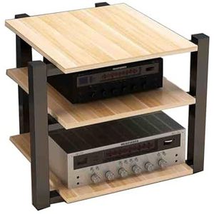 3-laags AV-mediastandaard CD-spelerstandaard Stereo-component-opbergkast, Stereo-component-opbergkast For Thuis/kantoor/theater(Natural)