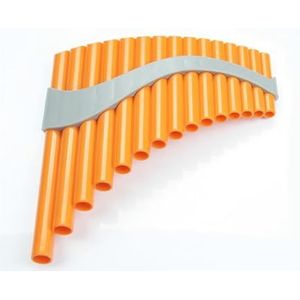 Panfluit voor muziekinstrumenten 15-pijps G-klep Oranje Gebogen Panfluit Voor Rechterhand En Linkerhand G-klep Met Basis ABS(Right)