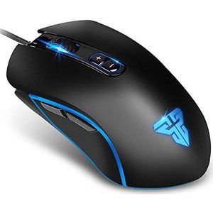 FANTECH Basic Wired Gaming Mouse X9, RGB 7 Macro Knoppen Programmeerbare True 4800 DPI Claw Grip Comfort Beginner Gaming Muis voor Windows PC, Zwart