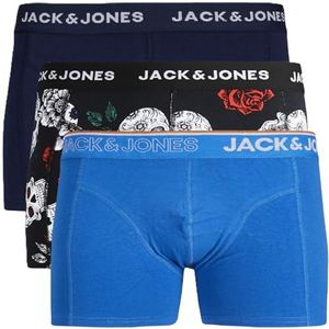 JACK & JONES Sense Trunks Boxershorts voor heren, 3 stuks, stretch, onderbroek, slim basic ondergoed, 3 stuks @35, L