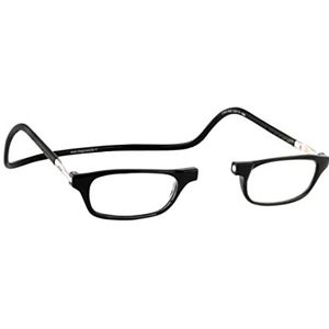 CliC - Classic - Leesbril - Zwart - Magneetbril met Uittrekbare Stang