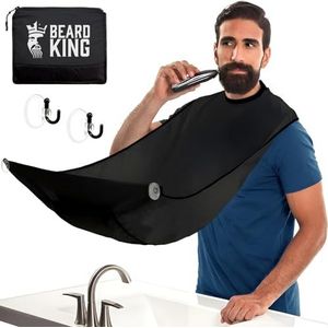 BEARD KING De officiële baardslabbetje - haarknipsels Catcher & Grooming Cape schort - ""Zoals te zien op Shark Tank