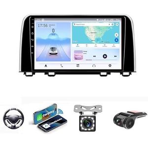 Android 13 Auto Stereo MP5 Player 9'' Screen Autoradio Voor Honda CR-V CRV 5 2017 2018 2019 Car-play Android Auto GPS-navigatie Bluetooth RDS FM AM DAB+ Radio Stuurbediening Voice Control(NF-6 8Core 8