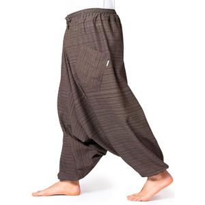 PANASIAM Aladin pants cotton 'Lini', brown, L