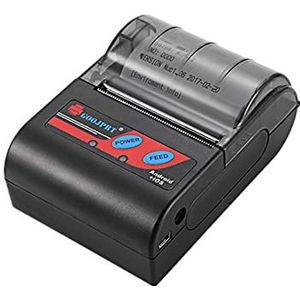 Draagbare Printer, Inkless Draagbare Draadloze Notities Printer 58mm Mini Bluetooth POS Thermisch bon printer papier(Printer Only)