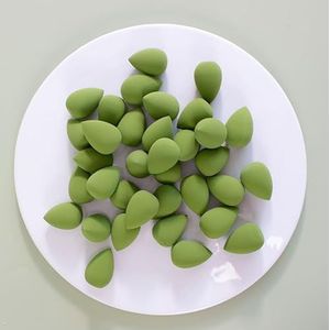 50 stuks Mini Beauty Egg Makeup Blender Zachte kleine make-upspons Cosmetische bladerdeeg for make-up concealer Vloeibare foundation schoonheidstools (Color : Matcha green)
