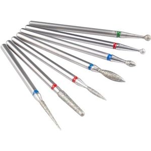 Een spijkerboor Set van 7 diamant nagelboortjes in multicolor(Yellow)