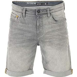 riverso RIVUdo Korte jeans voor heren, regular fit, denim, stretch, shorts, katoen, bermuda, zomer, grijs, blauw, zwart, w30, w31, w32, w33, w34, w36, w38, w40, w42, Grey Denim (G104), 32