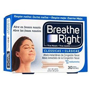 Rhinomer By Breathe Right Klassieke Neusstrips voor Verstopte Neus, groot, 30 Stuk