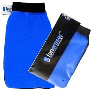 Tan Eraser Fake Tan Remover Exfoliating Mitt | Salon Aanbevolen exfoliator handschoen verwijdert gemakkelijk elke spray of zelfbruiner (blauw/zwart)