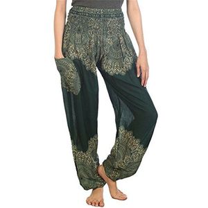 LOFBAZ Harembroek voor dames, boho, yoga, S-4XL, plussize, hippiekleding, pyjama, S