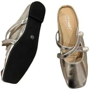 Men'S Women'S Sandals Half Slippers Female Wearing Half Shoe Office Shoes Mary Jane Flip-Flops