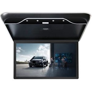 Hoofdsteun videospeler, 19 Inch Auto Monitor Hd Lcd-scherm Auto Video Playe 1080P Auto Plafond Dak Mount Display Draagbare Multimedia Tv Link(19 inch MP5 Black)