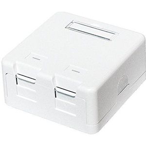 Faconet® 2 x opbouwdoos voor Keystone Jacks bijv. RJ45 LAN-netwerk, USB of coax (opbouwdoos 2-voudig)