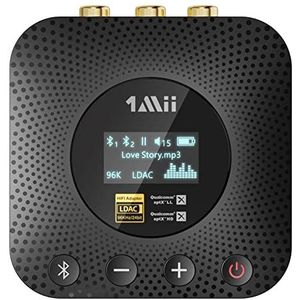 1Mii B06HD+ - Bluetooth 5.1 Hi-Res Audio-ontvanger - Met OLED-display - Voor AV-receiver/versterker