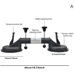 Glaszuigers, Verstelbare Steen Naadzetter Professionele Dubbele Vacuüm Zuignap Aanrechtblad Spanner for Graniet Steen Marmer(BLUE)