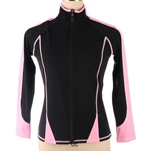 Kunstschaatsjassen Voor Meisjes Dames,Kunstschaatsen Fleecetraining Slijtage Activewear Sportkleding Voor Meisjes Vrouwen(Size:3XL,Color:Lichtroze-dik)