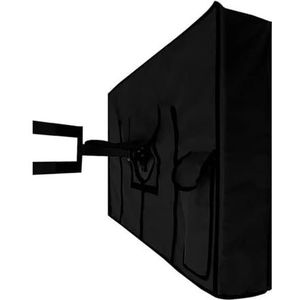 WLTYSM TV-afdekking buitenzwembad, weerbestendige tv-hoes om tv-scherm te beschermen, stofdicht en waterdicht, algemene meubelhoes, tv-displaybeschermers (zwart, 46 inch tot 48 inch)