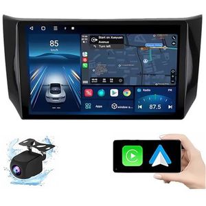 Android 14.0 2 Din Autoradio 9"" Touchscreen Auto Stereo voor Nissan Sylphy 2012-2018 met Draadloze Carplay Android Auto GPS navigatie AHD Omgekeerd beeld Stuurwielbediening(B,P1(1G+32G))