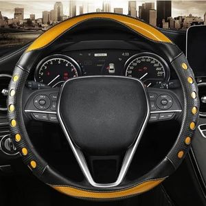 Handig en praktisch Auto-interieur Antislip Lederen Stuurhoes Accessoires Voor Toyota Voor Crown 2018 2019 Voor RAV4 2019-2022 (Color : Giallo)