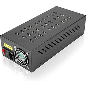 Bewinner 30-poorts USB-hub laadstation Krachtig snellaadstation USB-hub laadstation voor mobiele telefoons/tablets (100-240 V) (EU)