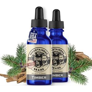 Baardolie van Bergsteiger merk, WV, hout, geur met cederhout en dennennaald, veredelingstechniek olie, 2 ounce fles