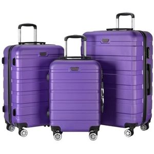 Koffer 3-delige Bagageset, 20/24/28 Inch Hardshell Kofferset Koffer Voor Dames Heren Familie Bagage (Color : C, Size : 3-piece Set)