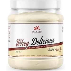 XXL Nutrition - Whey Delicious - Appeltaart - Wei Eiwitpoeder met BCAA & Glutamine, Proteïne poeder, Eiwit shake, Whey Protein - 450 gram