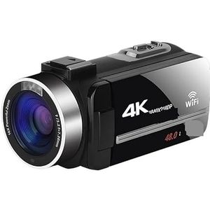 Videocamera Vlogcamera Recorder 18X 4K Digitale Video Camera Time Lapse Vlog Camcorder for Blog Draaien Touch Screen 48MP Fotografische Recorder(32G SD Card,Standard)