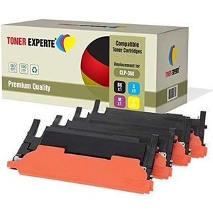 Set van 4 TONER EXPERTE® Toner Cartridges Compatibel met Samsung CLP-360 CLP-365 CLP-365W CLX-3305 CLX-3305FN CLX-3305W Xpress C410W C460W C460FW C467W CLT-K406S CLT-C406S CLT-M406S CLT-Y406S