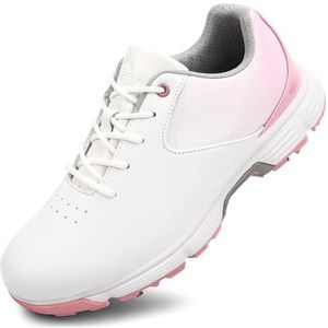 SDEQA Dames golfschoenen met 7 spikes, waterdichte, ademende golfsporttrainingsneakers voor buiten,A,36 EU