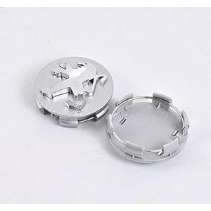 4 stuks naafdoppen voor Peugeot Boxer II ab 2006, wieldoppen wielnaafdoppen met gepolijst oppervlak wielnaafdop autowielnaven,Silver-60mm