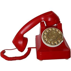 Telefoon Thuis Telefoon Antieke Telefoons voor Vaste Vaste Telefoon Vaste Retro Telefoon Antieke Telefoon Gastenkamer Thuis Telefoon (Rood)