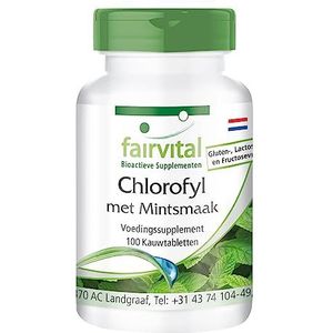 Fairvital | Chlorofyl tabletten met muntaroma - VEGAN - 100 kauwtabletten