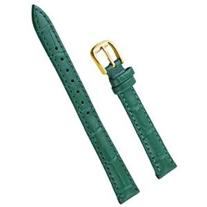 SZCURC 10-24 mm echt lederen dunne horlogebandjes voor meisjes horlogeband blauw groen paars reserveband, 12 mm, Leer