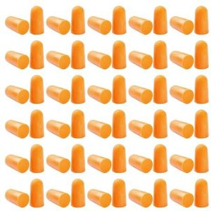 30 Paar Ruisonderdrukkende Oordopjes - Herbruikbaar, Afzonderlijk Verpakt, Anti-Lawaai, Anti-Snurk - Schuimrubber (Oranje)