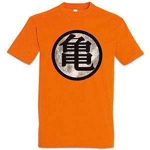 Urban Backwoods Orange Master Goku Vintage Heren T-Shirt Oranje Maat 4XL