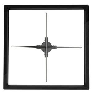 56cm/22in Wifi 3D Hologram Projector Ventilator Met Deksel Led Sign Commerciële Reclame Display Holograma Projector Transmit Foto Video Levendige beelden(Black)