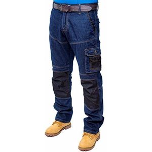 Prime Heren Werken Broeken Defender Pant Leger Tactische Jeans (BLUE-008, 34W X 32L)