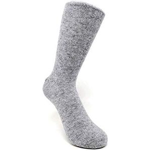 iMongol Pure kasjmier dames heren unisex crew mid-kuit causale dikke sokken, bedsokken, tenen en hiel door met de hand te naaien, Lichtgrijs, 37.5-43 EU