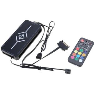 4PIN PWM RGB Case Fan Hub Controller SATA Power Adapter voor ARGB PWM Fan